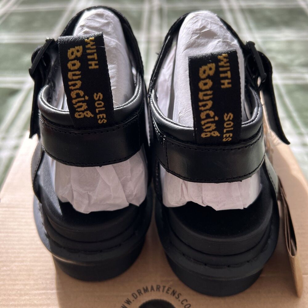 DR. MARTENS WOMEN'S BLAIRE SANDAL SIZE 8 BLACK BRANDO LEATHER 24191001 - Picture 8 of 10